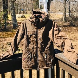 Roxy women’s ski jacket, brown, size small